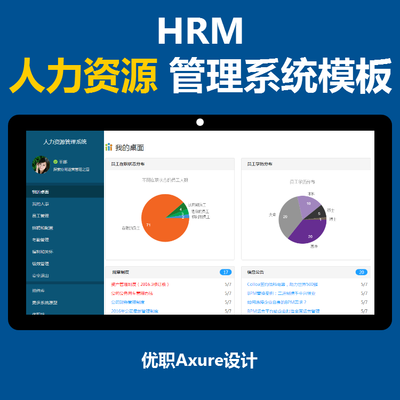 优职Axure设计_HRM人力资源管理系统高保真原型模板